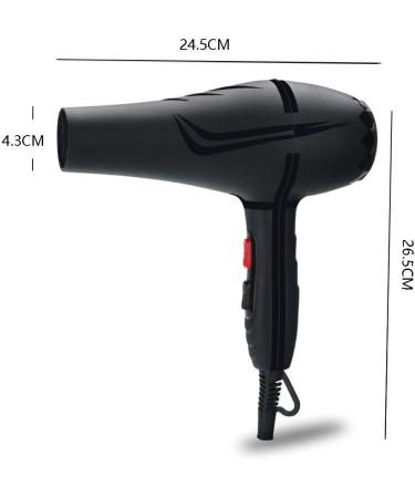 High Power Hair Dryer Professional Ionic Hair Dryer 2000W Salon Lightweight Hairdryer Three Heat and Two Speeds Hot and Cold Wind Constant Temperature Hair care1.8 Metre Power for Home & Salon Black - Buy Online on GoSupps.com