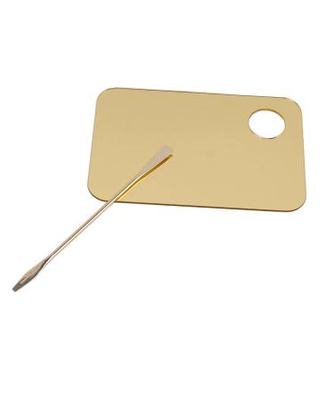 Nail Art Mixing Palette Makeup Mixing Palette Portable Mixing Clean Golden Thumbhole for Liquid Makeup