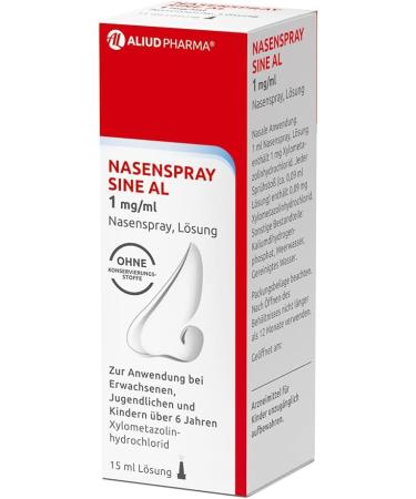 Aliud Pharma Sineal Nasal Spray 1 mg/ml - 15 ml Decongestant for Runny & Clogged Nose | Fast International Shipping - Buy Online on GoSupps.com