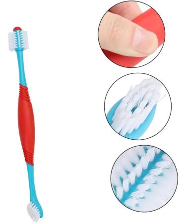Beavorty 2pcs Double-headed Cleaning Brush Manual Pet Pets Tooth Soft-bristles Head for Bristles Small Puppy - Buy Online on GoSupps.com