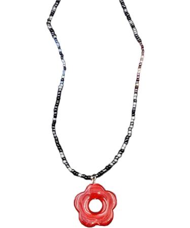 Vsilay Lianxue Colorful Floral Pearl Necklace | Cute Acrylic Beads Collarbone Chain | Fashion Jewelry for Women & Girls - Buy Online on GoSupps.com