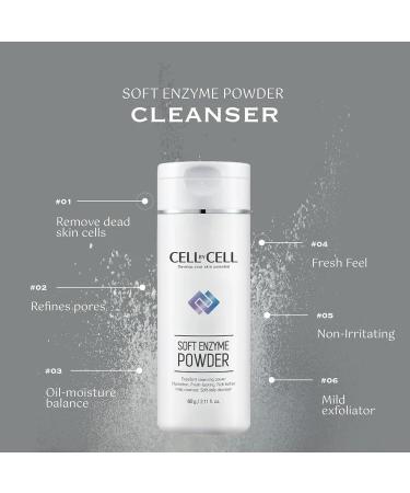 Soft Enzyme Powder | Gentle Exfoliating Cleanser for Impurities & Moisture | 60g - International Shipping Available - Buy Online on GoSupps.com