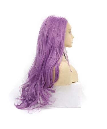 Shop Rainahair Lavender Lace Front Wig - 61 cm Heat-Resistant Purple Lilac Wigs for Fashion & Cosplay - Buy Online on GoSupps.com