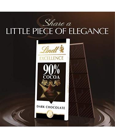 Lindt Excellence Bar 90% Cocoa Dark Chocolate | Gluten Free | Perfect for Holiday Gifts | 3.5 oz (Pack of 12) - Buy Online on GoSupps.com