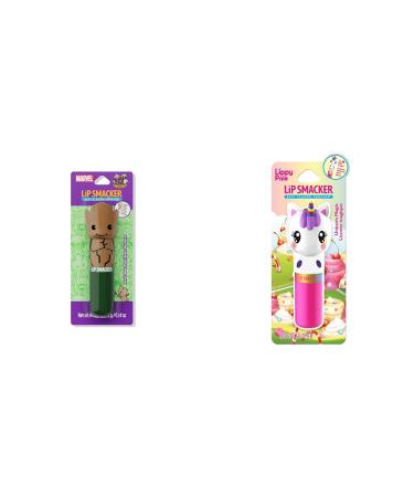 Lip Smacker Marvel Guardians of the Galaxy Groot Lippy Pal Lip Balm for Kids and Lippy Pals Unicorn Flavored Moisturizing Lip Balm