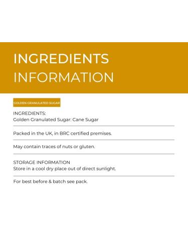 Hides Fine Foods Golden Granulated Sugar 1kg - GMO-Free, Vegetarian-Friendly for Baking, Cookies, Caramel, Cooking, Coffee, Tea - Buy Online on GoSupps.com