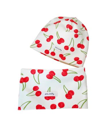 VUCDXOP Baby Children's Cotton Hat Scarf Set Winter Boys Girls Beanie Hats + Tube Scarf Set of 2 Autumn Winter Soft Cotton Beanie Hat Neckerchief Round Scarf Neck Warmer Set Color#16 L (Suitable for 3-7 year old children)