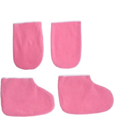 Ipetboom 6 Pairs Spa Treatment Mitt Boot Glove Hand Treatment Mitts Moisturizing Hand Gloves Wax Care Mittens Spa Paraffin Wax Gloves Spa Mittens Spa Gloves Take a Bath Pink Hand Wax Work - Buy Online on GoSupps.com