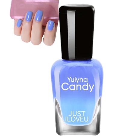 Mood Changing Nail Polish | Temperature Colour Changing Gel Nail with Glossy Gel Nail Polish Long Lasting Soak Off for Girlfriend Blue Purple Sky - Buy Online on GoSupps.com