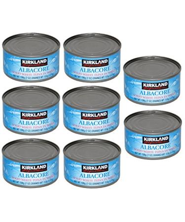 Kirkland Albacore Solid White Tuna in Water - 8 Cans (Total Net Weight 3.5lbs)