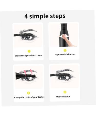 Heated Eyelash Curler Electric Rechargeable Long Lasting Lash Curler for Makeup Black Eyelash Curler for Women - Buy Online on GoSupps.com