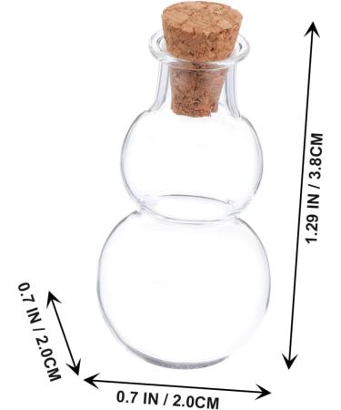 Zerodeko Glass Jar 3pcs Wishing Bottle Glass Wooden Accessories Bed Room Decor Transparent 3.8X2.cm - Buy Online on GoSupps.com