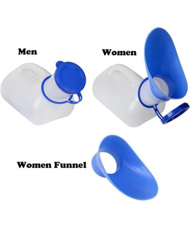 Urinal 1000ml Unisex Urinal Bottles with Cover Male Portable Urinal Pee Bottles Incontinence Seniors Traveling Driving Camping Home Urinal Potty (White One Size) White One Size - Buy Online on GoSupps.com