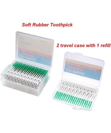Silicone Dental Picks & Interdental Brushes - Soft Toothpicks for Oral Hygiene | 240 Count with 2 Travel Cases & Refill - Buy Online on GoSupps.com