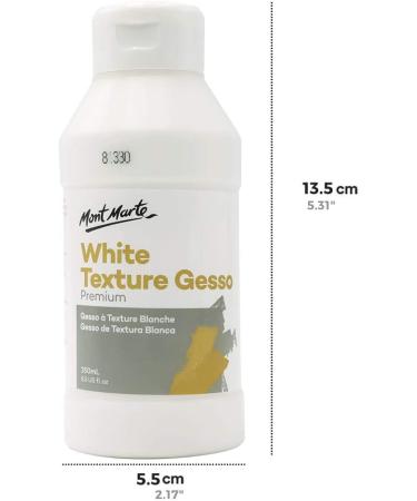 MONT MARTE Premium White Texture Gesso 8.45oz - Ideal for Acrylic, Oil Paint, Color Pencils, Pastels, Graphite and Charcoal - Buy Online on GoSupps.com