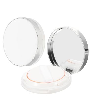 Angoily 2 Pcs Body Powder Empty Cushion Foundation Case Foundation Box Empty Toner Travel Pack 1 count (Pack of 1) Silver