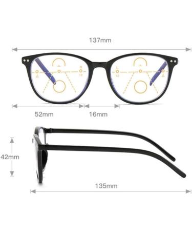 Multifocal Rapping Reading Glasses for Men & Women - Anti-Blue Light Filter Diopter Options +1.00 to +3.00 - Buy Online on GoSupps.com