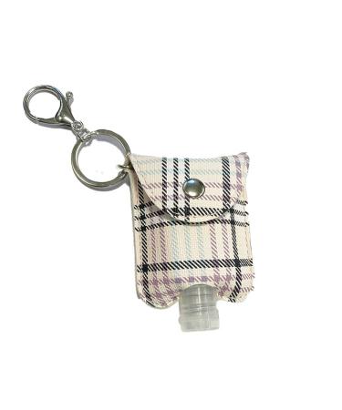 Travel Size Bottle Case Hand Sanitizer Holder Carrier Bag - Portable Mini Waist Bag for Liquid Storage - Clip On Belt Loop Backpack and Purse - Includes Empty Flip Cap 2 oz. Reusable Bottle Purple
