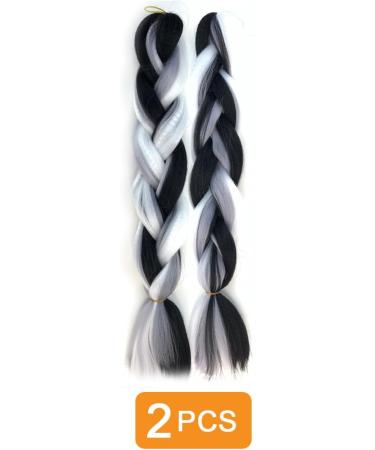 Traziewell Hair Extensions for Braiding Hair Extension Gray Braid Ombre Hair Extensions Hair for Braiding Hair Heat Resistant Synthetic Hair Extension 100g Black to Grey Braids 1605 FH001605 L - Buy Online on GoSupps.com