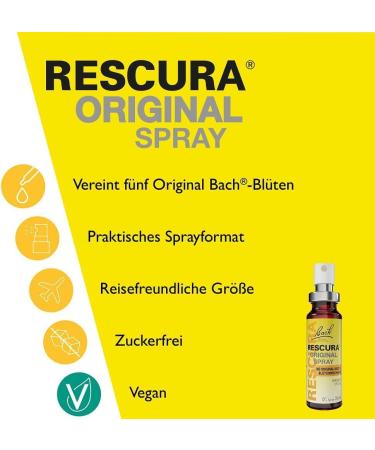 Buy Original Bach RESCURA Spray 7ml - Natural Stress Relief | Fast International Shipping - Buy Online on GoSupps.com