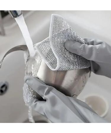 5Pcs Multipurpose Wire Dishwashing Rags for Wet and Dry Double Layer Non-Scratch Scrubbing Wire Dishwashing Rags Reusable Wire Dishwashing Rag Dish Towels for Counters Stove Tops Easy Rinsing - Buy Online on GoSupps.com