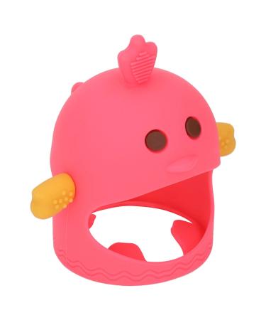 Handheld Pacifier Chew Toy Silicone Portable Easy to Use Baby Teether Soother Nightgown Watermelon Red