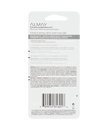 Almay One Coat Get Up and Grow Mascara Blackest Black 0.21-Ounce - Pack of 2 - Buy Online on GoSupps.com