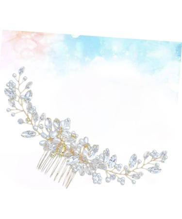 DOITOOL Hair Comb for Bride Wedding Hair Barrette Flower Pearl Comb Bridesmaid Hair Clips Bridal Hair Clips Rhinestone Hair Comb Bridal Hair Comb Clip Wedding Hair Comb Accessories Dress - Buy Online on GoSupps.com