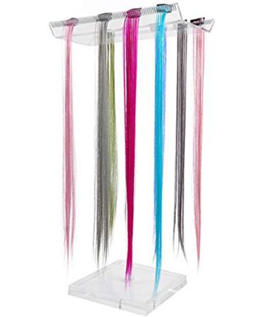 Socobeta Acrylic Hair Extension Stand Double Sided Design Washable Hair Extension Rack Transparent Sectioning Display Hair Extension Holder for Salon Home - Buy Online on GoSupps.com