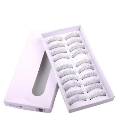 FRCOLOR 10 Pairs Fake Lashes False Eyelashes Long Natural Eyelashes Handmade Eyelashes False Long Eyelashes Manual