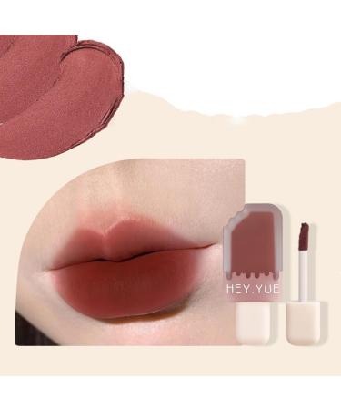 Axaooqeld 6PCS Lip Gloss Velvet Satin Lipstick Lip Ice Cream Lip Glaze Waterproof Long Lasting Beauty Woman Lips - Buy Online on GoSupps.com