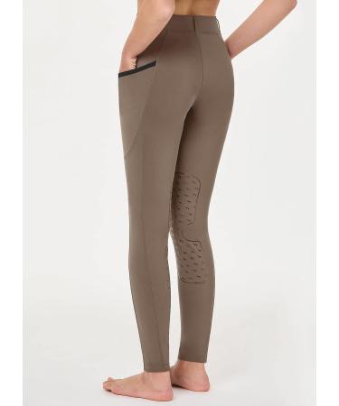 BALEAF Girls' Horse Riding Pants - Kids Equestrian Breeches with Knee-Patch - Brown Large - Buy Online on GoSupps.com