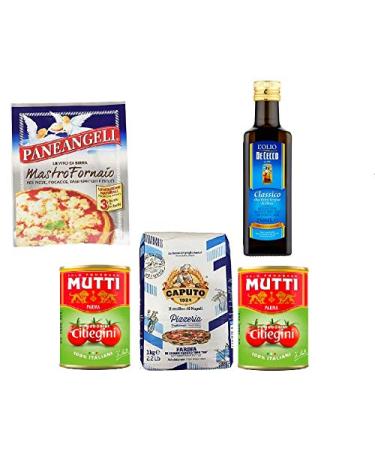 Antimo Caputo Caputo Pizza Napoletana Pizza Flour Kit 1 kg 2 x Mutti Cherry Tomato Sauces 400 g 1 x De Cecco Classico Olive Oil 250 ml 1 x Paneangeli Yeast Paneangeli