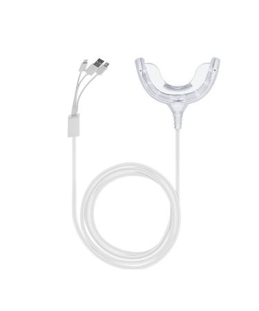 Teeth Whitening Accelerator Light 16 Blue LED light Mouth Tray Light Whitening Enhancer connected to iPhone/Android/USB 1 piece (1 Pack)