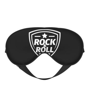 Soft Sleep Mask for Men Women Double Side Print Rock and Roll Sleeping Masks with Adjustable Strap Hippie Eye Covers Blackout Blindfold for Travel Home Office