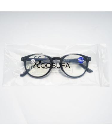 Koosufa Anti Blue Light Round Reading Glasses for Men & Women | Spring Hinge Visual Aid | Anti-Fatigue | Multiple Strengths Available - Buy Online on GoSupps.com