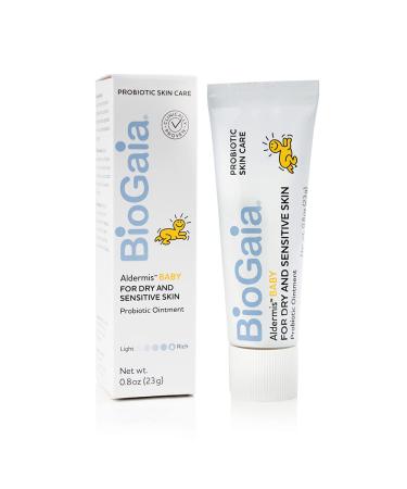 BioGaia Aldermis Baby Probiotic Ointment  Soothes Dry & Irritated Skin  Microbiome-Friendly With Plant-Based Oils  For Babies & Toddlers  0.8oz.