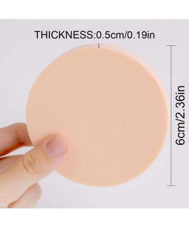 16 Pieces Makeup Sponge Foundation Powder Puff Face Makeup Eye Applicator Wash Cosmetic Round Pads Halloween Cosmetic Tool (Skin Colour) - Buy Online on GoSupps.com