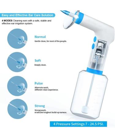 RKXKJ Electric Earwax Remover with 4 LED Lights and 4 Water Pressure Levels - Buy Online on GoSupps.com