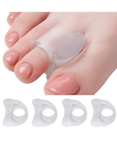 YARUI Toe Separators Hammer Toe Straightener - 4-Pack Big Toe Spacers - Gel Spreader - Correct Crooked Toes - Bunion Corrector and Bunion Relief - Pads for Overlapping Hallux Valgus Yoga