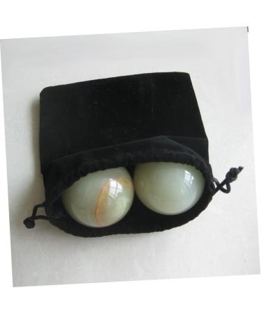 Partykindom Hand Health Balls - Chinese Massage & Gymnasium Balls in Green & White Jade - Perfect for Wrist Exercise & Relaxation - Buy Online on GoSupps.com