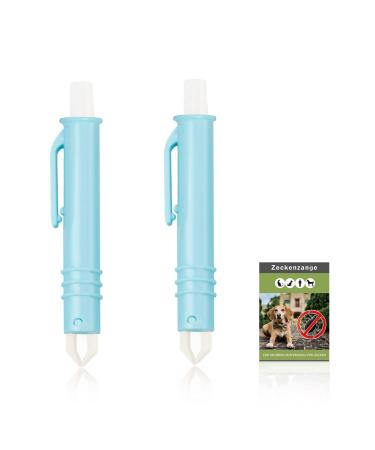 Nepfaivy Ticks for dogs cat human - 2 set tick tweezers for children and pets simple and safe tick remover for ticks of every size 2 -seater blue - Buy Online on GoSupps.com