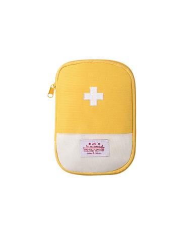 Surakey mini first help bag empty medication bag small portable medication bag small and slightly medical emergency bag medicine storage bag for house auto travel sport camping l yellow