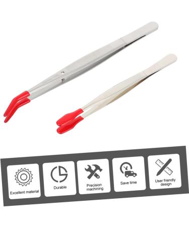 Minkissy 4-Piece Black Stainless Steel Tweezers Set for Eyelash Extensions | Premium Makeup Tweezers for Precision Tools - Buy Online on GoSupps.com