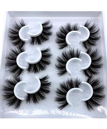 HBZGTLAD Fluffy False Eyelashes 3D Mink Strip Lashes Pack - Set of 5 or 6 Pairs (MDF-12) - Buy Online on GoSupps.com