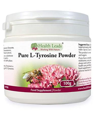 Pure L-Tyrosine Powder 100g Pharmaceutical Grade Amino Acids The Building Blocks of Life Sports & Active Nutrition from Health Leads UK
