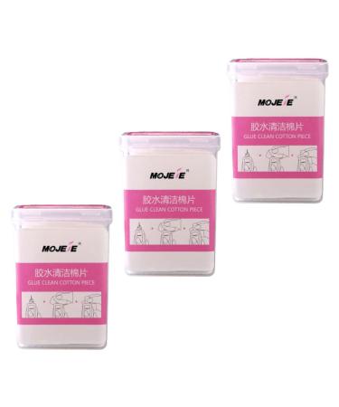 FOMIYES 600 Sheets Eyelash Cleaning Pads Lint Wipes Eyelash Glue Remover Pads Eyelash Extension Glue Cleansing Pad Nail Polish Removers Cotton Non-woven Fabric Extend Manicure White