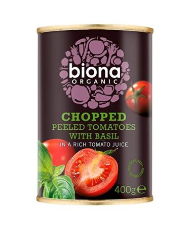 Biona Biona Organic Chopped Tomatoes with Fresh Basil 400g