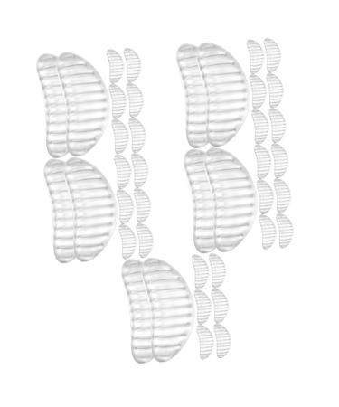 FOMIYES 20 Pairs Striped Arch Pads Shoe Inserts for Pad Holder Foot Arch Cushion Clear Heel Nonslip Support Pad Feet Pads Inserts Women's Shoes Man Gel