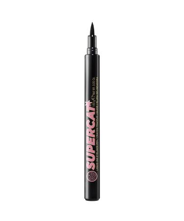 Soap & Glory Supercat Liquid Eyeliner  Jet Black - Long Lasting  Long Wear Black Liquid Eyeliner - Foolproof Tip Creates Two Cat Eye Liner Looks - Semi Matte Liquid EyeLiner Pen (1.6g)
